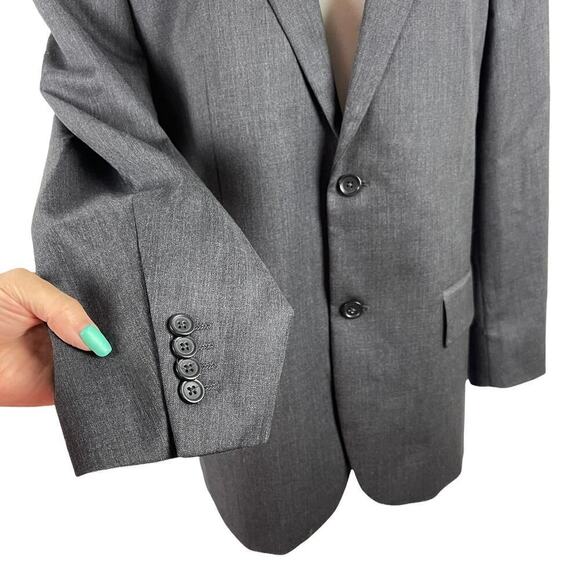 Banana Republic Men's Single Breasted Tailored Suit Jacket Dark Charcoal Sz 44R - Picture 5 of 16